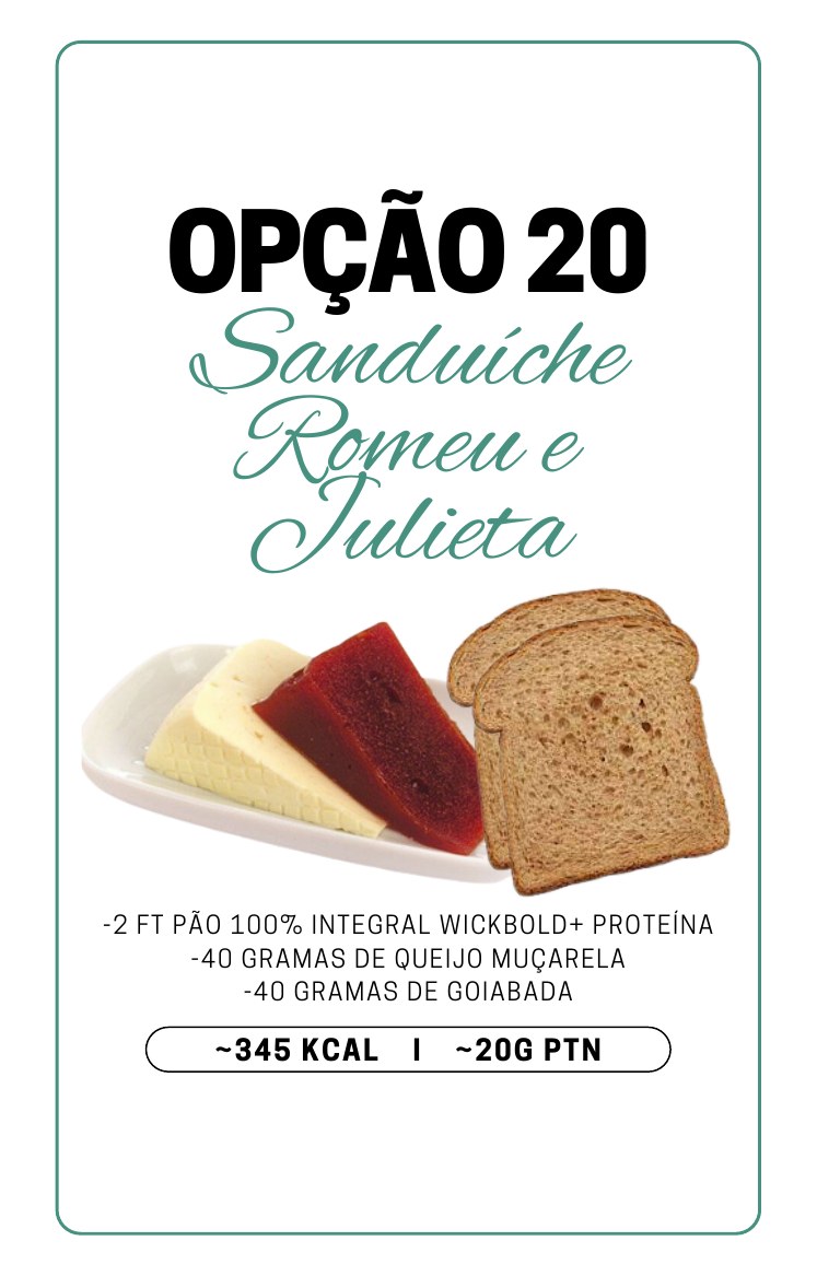 Página do guia com sanduíche Romeu e Julieta
